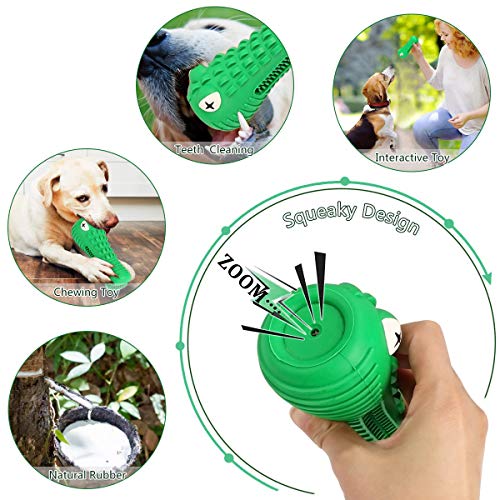 Idepet Juguetes para Perros, Cepillo de Dientes para Perros no tóxico Juguete para Masticar Juguetes interactivos Juego de Entrenamiento IQ Juguete Cuidado Dental Limpieza de Dientes (Verde)