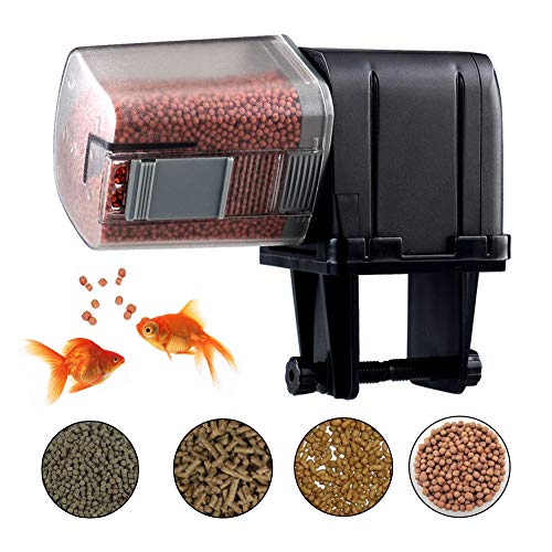 iLONDA Alimentador Automático Peces, Dispensador de Alimentos para Peces, Alimentador de Acuarios, Dispositivo Alimentación Acuarios, Alimentador de Peces Controlable, AA con Pilas(Sin Batería)