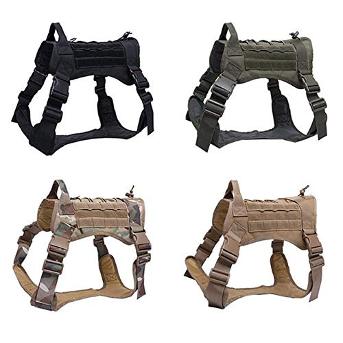 Impermeable 1000D Sistema De Nylon Molle Chaleco Táctico For Perros Arnés De Entrenamiento Militar Perro De Caza Chaleco For Perros Arnés For Perros De Policía Training ( Color : Green , Size : L )