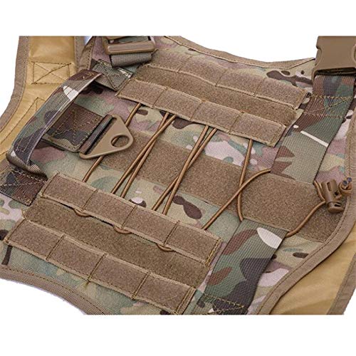 Impermeable 1000D Sistema De Nylon Molle Chaleco Táctico For Perros Arnés De Entrenamiento Militar Perro De Caza Chaleco For Perros Arnés For Perros De Policía Training ( Color : Green , Size : L )