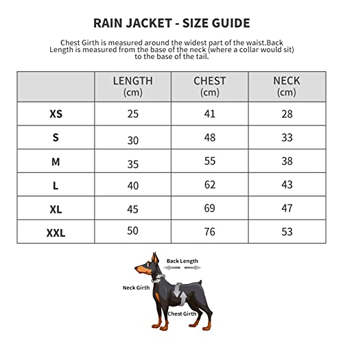 Impermeable impermeable para perros, chaqueta impermeable para perro, impermeable para perros con alta resistencia al agua, chaqueta de lluvia ligera para perros, medianos y grandes, color amarillo