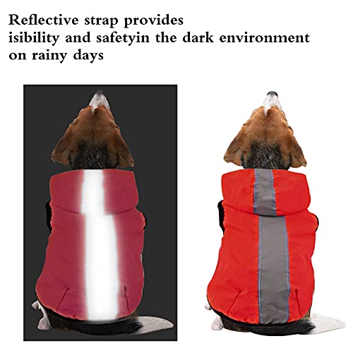 Impermeable Perro, Impermeable Perros con Capucha, Perro Transpirable Chubasquero, Mascota Impermeable Chaqueta, Ultraligero, Impermeable, para Perros Medianos y Grandes