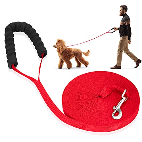 iNeego Correa Perro Adiestramiento 30 Metros Correa de Adiestramiento para Perros 30m Correas Básicas Nylon Resistente para Camping Paseo Longitud