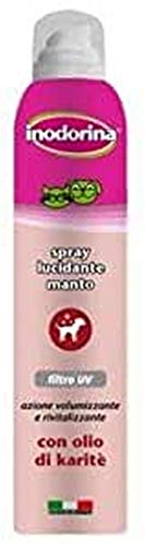 Inodorina Spray Abrillantador de Pelaje para Perros, Gatos (200 ml). Colonia para Perros Neutralizadora de Olores para Cachorros, Mascotas, Gatitos.