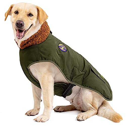 IREENUO Abrigos para Perros Impermeable,Abrigo Perro para Perros medianos y Grandes, cálida Chaqueta Perro de Invierno con Hebilla Ajustable,2XL