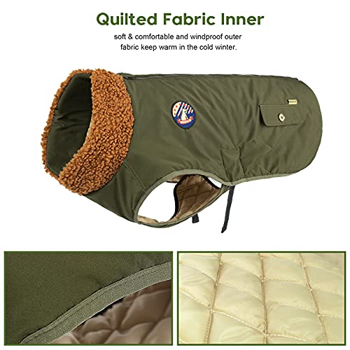 IREENUO Abrigos para Perros Impermeable,Abrigo Perro para Perros medianos y Grandes, cálida Chaqueta Perro de Invierno con Hebilla Ajustable,5XL