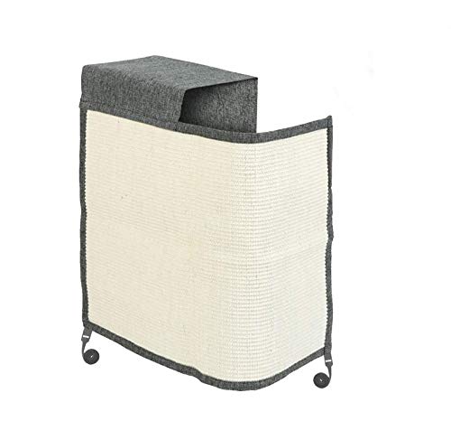 Italdos Alfombra Rascador para Gatos Afilador de Uñas de Sisal para Mascotas Protector para Esquina de Sofá o Sillón - 60x50cm para Lado Derecho