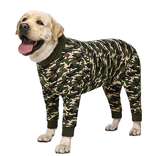 IUOU Pijamas para Perros medianos Grandes para Mascotas, Ropa para Perros, Mono para   Disfraz de Perro, Abrigo para Perros, Ropa Estampada de Dibujos Animados, Camisa, Ropa para Perros