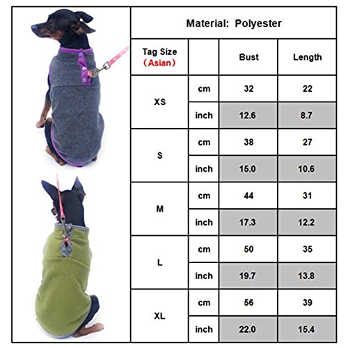 IUYQY Jersey para Perros, Chaleco cálido de Lana Polar, Bonito Jersey, Chaqueta Ligera de Cuello Redondo, Ropa de Invierno para Cachorros para Perros pequeños, medianos, Grandes, Gato