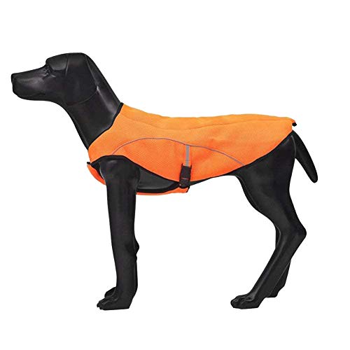 JanTeelGO Chaleco de refrigeración para Perro, Swamp Cooler Chaleco de Refrigeración para Mascotas para Exteriores Arnés de Refrigeración Transpirable para Mascotas (XL, Naranja)