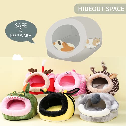 JanYoo Hámster Guinea Pig Suministros Accesorios Cama Casa Erizo Jaula Suministros Chinchilla Ferret Rata Gerbo (S,Jirafa)