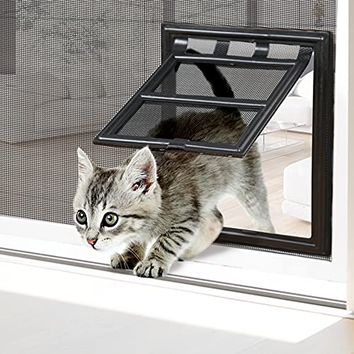 jarolift - Anido Puerta Gatera para Mascotas / Gatera para Puerta Mosquitera Giratoria