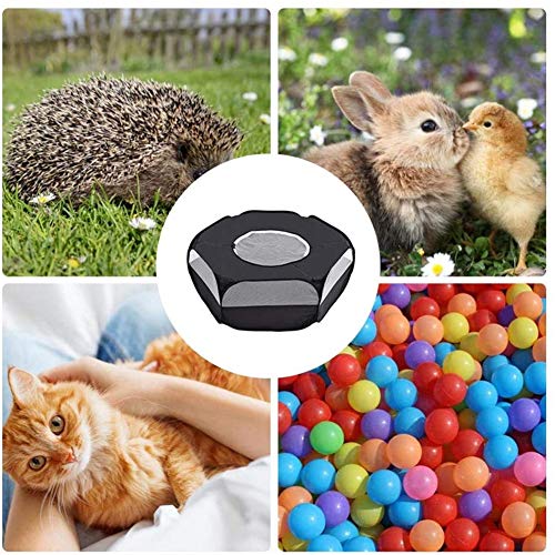 Jaula para animales pequeños, corrales para mascotas, tienda de juegos con cubierta superior, valla de cama, pluma portátil para hámster, conejo/conejo, cachorro, huron, dragón barbudo, erizo (negro)