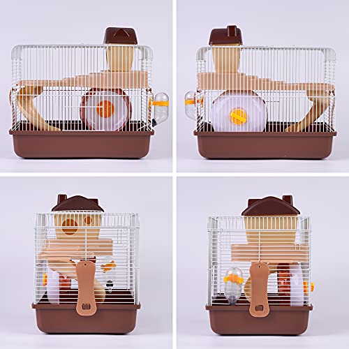 Jaula para Hámster Roborowski Jaula para Hamster 33*25.6*35.5CM jaulas Hamsters pequeña Bebedero comedero (S101)