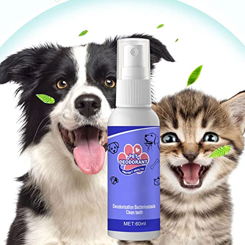 Jayehoze Ambientador en Aerosol para Perros - Enjuague bucal para Perros Aliento Fresco con Ingredientes Naturales | Tratamiento de Limpieza Dental con Sabor a Menta | Elimina el Mal Aliento