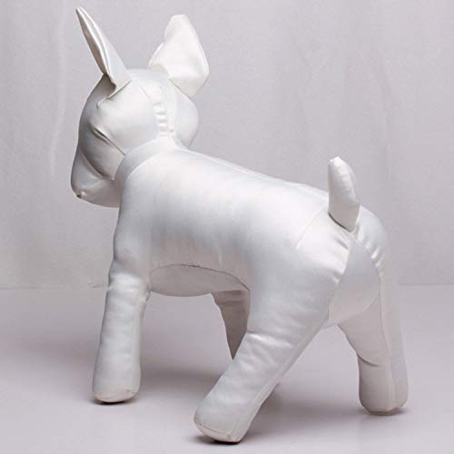 Jdeijfev Modelo de Perro de AlgodóN Conjuntos de Perro Maniquí de ExhibicióN de Ropa de Perro para Tienda de Mascotas Ropa para Mascotas Ropa Collar Decoraciones Show-Blanco