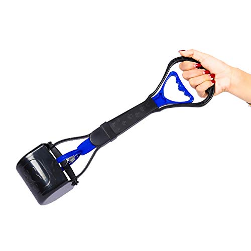 JIAGU Pala de Mierda Perro Pet POPER Scooper COOPS Scoop Clean Pick UP Excreta Limpiador Herramienta Portable con Bolsa DE RESIDUOS DE 24 Roll (Color : Blue, Size : 45x10cm)