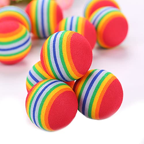 Jikekiroto 10 Gato Juguetes Animales Bolas Juguetes Interactivos Prácticos Multicolor Pelotas de Juguete Pelotas Entrenamiento Cachorros Suministros Mascotas Bolas Pelotas de Juego de Juguete EVA