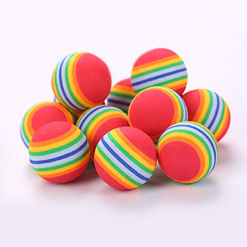 Jikekiroto 10 Gato Juguetes Animales Bolas Juguetes Interactivos Prácticos Multicolor Pelotas de Juguete Pelotas Entrenamiento Cachorros Suministros Mascotas Bolas Pelotas de Juego de Juguete EVA