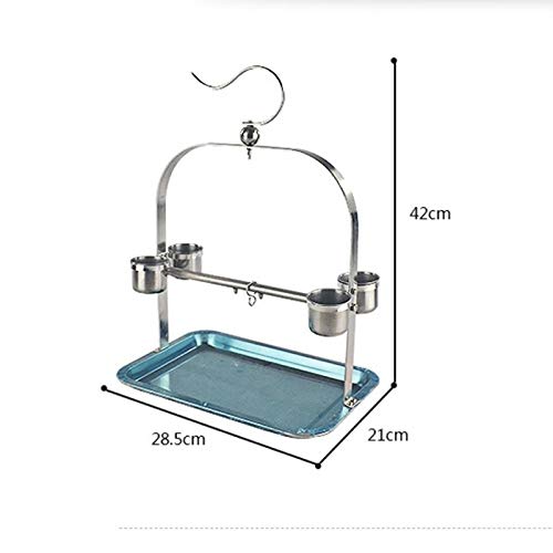 JINLIAN205-SHOP jaulas para pajaros Soporte para Loros de Acero Inoxidable Parrot Creativo Mini estantería Suministros para Mascotas (Tipo pequeño) Jaula periquitos