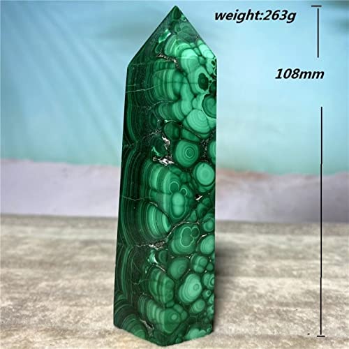 JIUXIAO Piedra de malaquita y minerales Torre de joyería Crystal Living Ation Indie Decoración del hogar Accesorios de acuario-263G