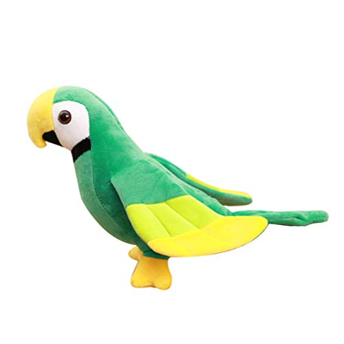 jojofuny Loro Peluche Juguete Guacamayo Loro Peluche Juguete Simulación Pájaro Juguete Pájaro Peluche Muñeca Pájaro Relleno Estatuilla Interactivo Juguete Educativo S Verde