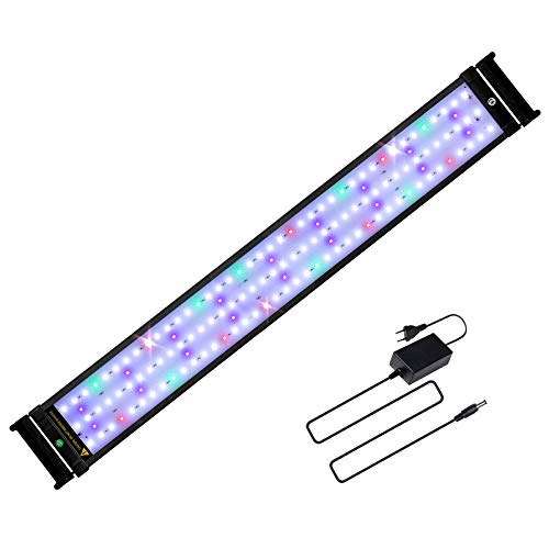 JOYHILL Luz LED Acuario, Pantalla LED Acuario, Iluminación LED para Acuarios Plantados Lámpara LED para Peceras 70-90cm