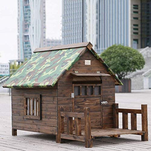 JTKDL Cajón del Animal doméstico, perreras Alambre de Madera con Puertas, diseño Moderno casa de Perro, Mediano y Grande cajón Interior Uso, Chew-Proof (Necesidad de Instalar por sí Mismo)