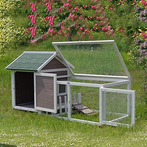 JTKDL Caseta de Perro de Madera, Tiempo Impermeable Perrera, Perrera de la casa Cubierta Jaula de Perro Perro al Aire Libre de Madera Maciza Interior y Exterior Impermeable pequeña