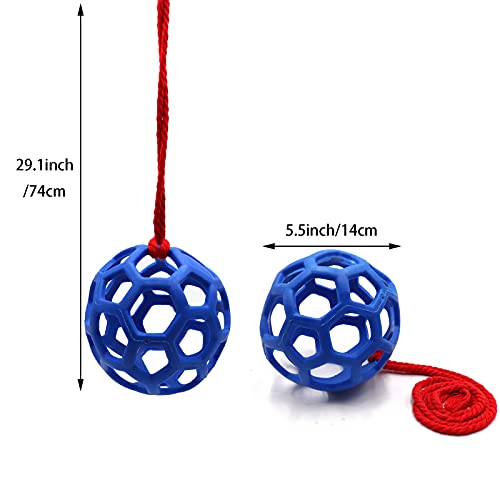 Juego de 2 bolas de golosinas para heno, juguete de alimentación colgante para caballo estable y descanso, ovejas de cabra, alivia el estrés