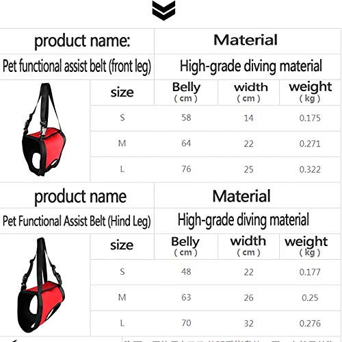 Juego de arnés de soporte para perros, arnés ajustable para elevación de perros, arnés de movilidad y rehabilitación para personas mayores discapacitadas lesiones en las articulaciones ,Naranja,L