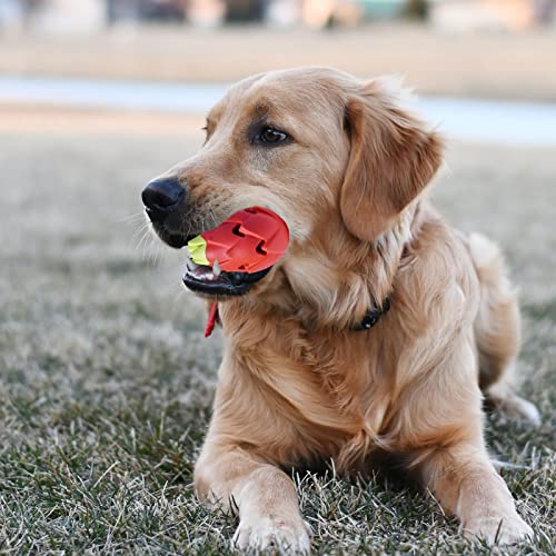 Juguete para masticar frutas para perros: juguetes para masticar resistentes para perros, bola interactiva de goma para fugas de alimentos, juguete para morder para perros, juguetes educativos Dimweca