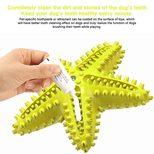 Juguete para masticar para perros de razas pequeñas y medianas para cachorros de razas pequeñas, medianas y duraderas, con sonido chirriante, limpieza de dientes, color amarillo