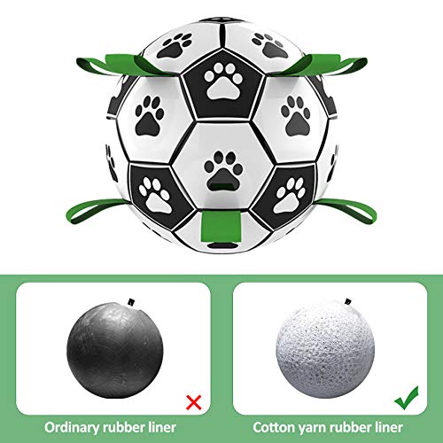 Juguete para Perros, 15 cm Juguetes de Inteligencia de Fútbol para Perros Resistente con Pestañas de Agarre, Juguetes Interactivos para Perros Pequeños, para Tira y Afloja Agua Mordida para Perros