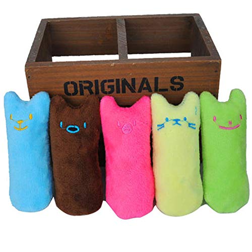 Juguetes Almohada Catnip Gatos, 5 Piezas Juguetes Hierba Gatera Pulgar, Juego Juegos Juguete Catnip, Juguete Peluche Hierba Gatera, Juguete Interactivo Masticar Hierba Gatera, Almohada Catnip, Vistoso