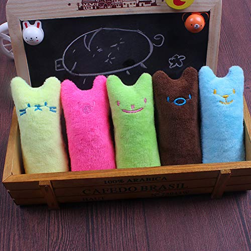 Juguetes Almohada Catnip Gatos, 5 Piezas Juguetes Hierba Gatera Pulgar, Juego Juegos Juguete Catnip, Juguete Peluche Hierba Gatera, Juguete Interactivo Masticar Hierba Gatera, Almohada Catnip, Vistoso