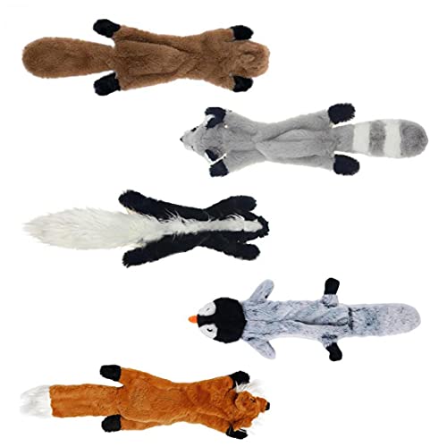 Juguetes chirriantes de Perro Relleno para Perros Gratis Juguetes de Juguetes con Ardilla Raccoon chirrido Peluche Juguetes para Perros pequeños y medianos Regalo