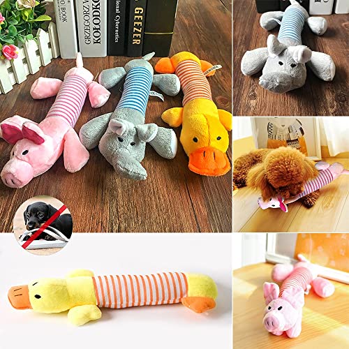 Juguetes de Peluche para Perros con Sonidos Juguetes para morder de Perros Productos para Mascotas Juguetes Interactivos Largas Diferentes Animales 22-24CM Elefante Gris