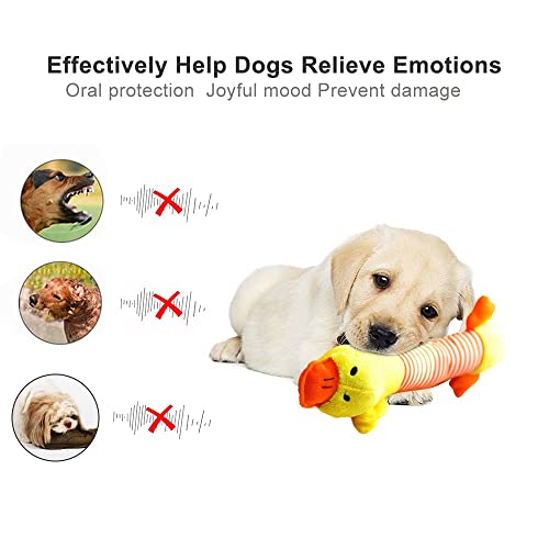 Juguetes de Peluche para Perros con Sonidos Juguetes para morder de Perros Productos para Mascotas Juguetes Interactivos Largas Diferentes Animales 22-24CM Pato Amarillo