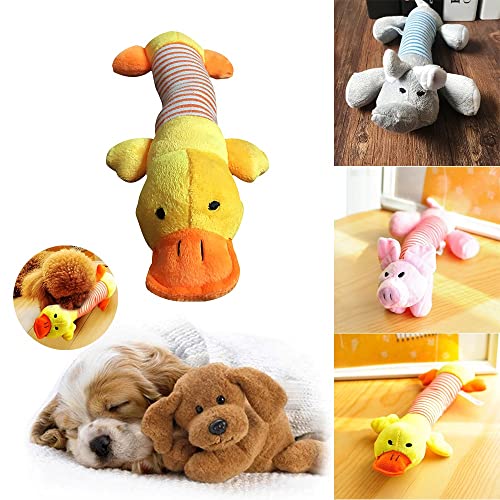 Juguetes de Peluche para Perros con Sonidos Juguetes para morder de Perros Productos para Mascotas Juguetes Interactivos Largas Diferentes Animales 22-24CM Elefante Gris