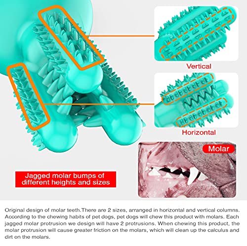 Juguetes para masticar perros, juguetes de goma duraderos para perros para masticadores agresivos, juguetes resistentes de cactus para entrenar y limpiar los dientes, juguetes interactivos para perros