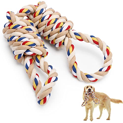 Juguetes para Perros, Juguete para Morder para Perro,Durable Masticable Cuerda,Cuerda Juguete Interactivo de algodón con Nudo para Masticar para Mantener a Perro Sano