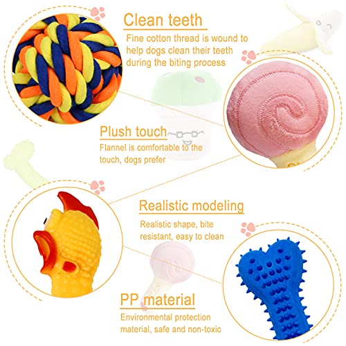 Juguetes para Perros,MAISITOO 19 Pcs Juguete para Morder para Perro,Durable Masticable Cuerda,Cuerda Juguete Interactivo de algodón con Nudo para Masticar para Mantener a Perro Sano