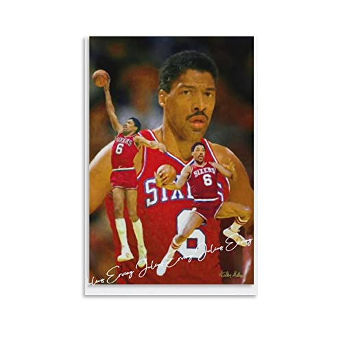 Julius Erving Julius Erving Julius Erving - Póster decorativo para pared, diseño de Julius Erving (20 x 30 cm)