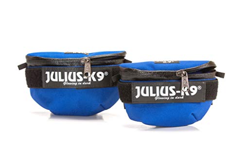 JULIUS K9 1621IDC-B-G IDC Universal Side Bags/ Pair, Harness Size: Mini - 4, Blue, S, Rojo