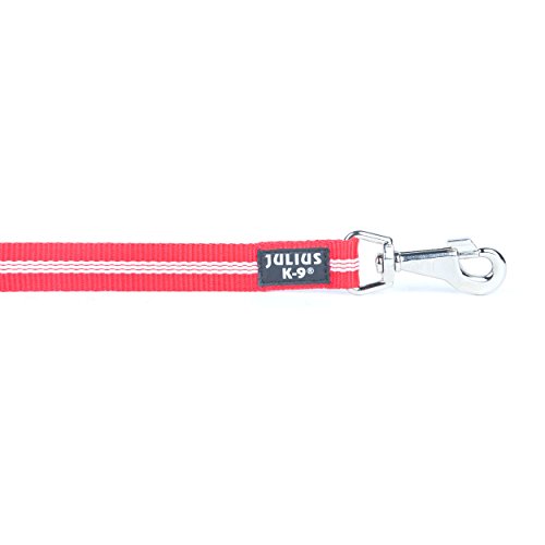 Julius-K9 214-NL-1,2HS-R - Correa Ajustable de Cincha Tubular, Rojo, 1.2 m x 25 mm, 1 unidad