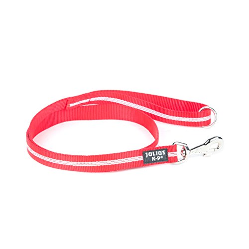 Julius-K9 214-NL-1,2HS-R - Correa Ajustable de Cincha Tubular, Rojo, 1.2 m x 25 mm, 1 unidad