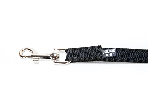 Julius-K9 216GM-1,2 - Correa de Perro del Estupendo, Negro (Negro - Gris), 1.2 m , 1 unidad