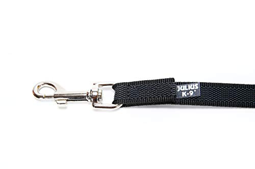 Julius-K9 216GM-S2 - Correa de Perro del Estupendo, Negro (Negro-Gris), 20 mm x 2 m , 1 unidad