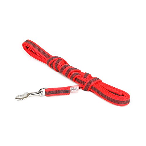 Julius-K9 218GM-R-S3 - Correa de Perro del Estupendo, Rojo (Rojo-Gris), 14 mm x 3 m, 1 unidad